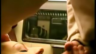 German amateur girl sucks a cock and gets fucked in swiss train