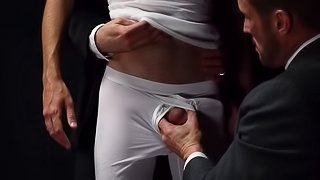 Two missionaries fuck as punishment for priest daddy
